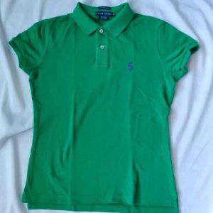 Ralph Lauren Polo Skinny Shirt Women Green Medium